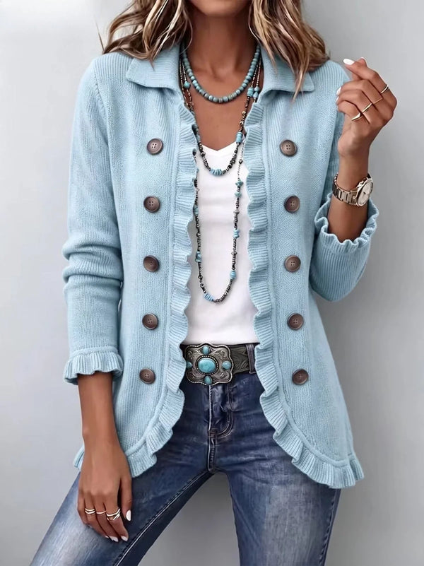Solange | Ruffled Knit Cardigan