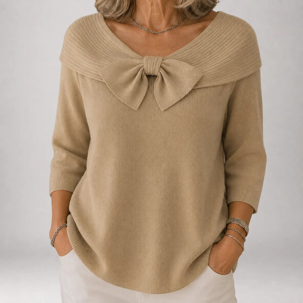 Livia | Off-Shoulder Bow Sweater