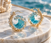 Marina | Ocean Wave Hoop Earrings