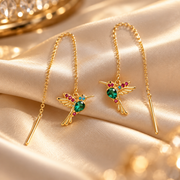 Aria | Hummingbird Threader Earrings