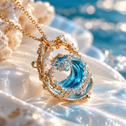Marina | Ocean Wave Pendant Necklace