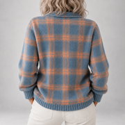 Maeve | Plaid Collared Knit Cardigan