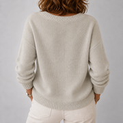 Aurélie | Relaxed V-Neck Knit Sweater