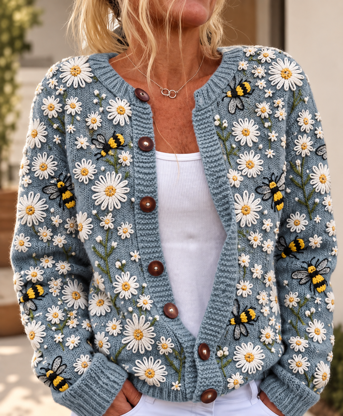 Willow | Embroidered Knit Cardigan