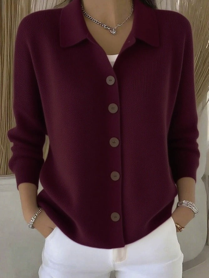 Colette | Collared Button-Down Cardigan