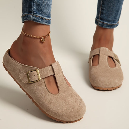 Mila | T-Strap Buckle Clogs