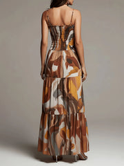 Marisol | Abstract Print Maxi Dress