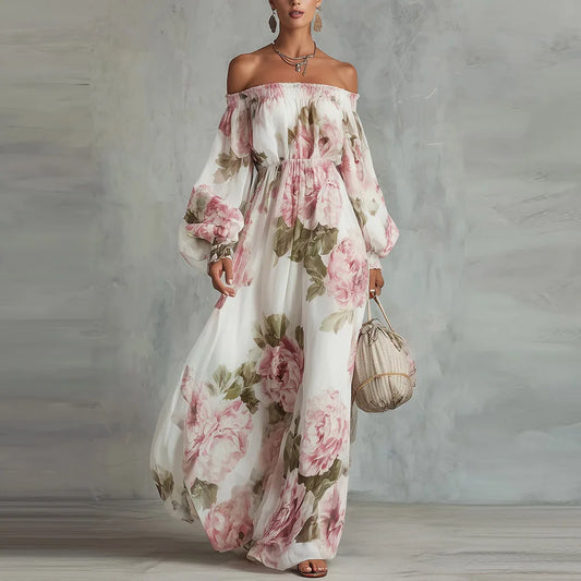 Rosalie | Off-Shoulder Floral Maxi Dress