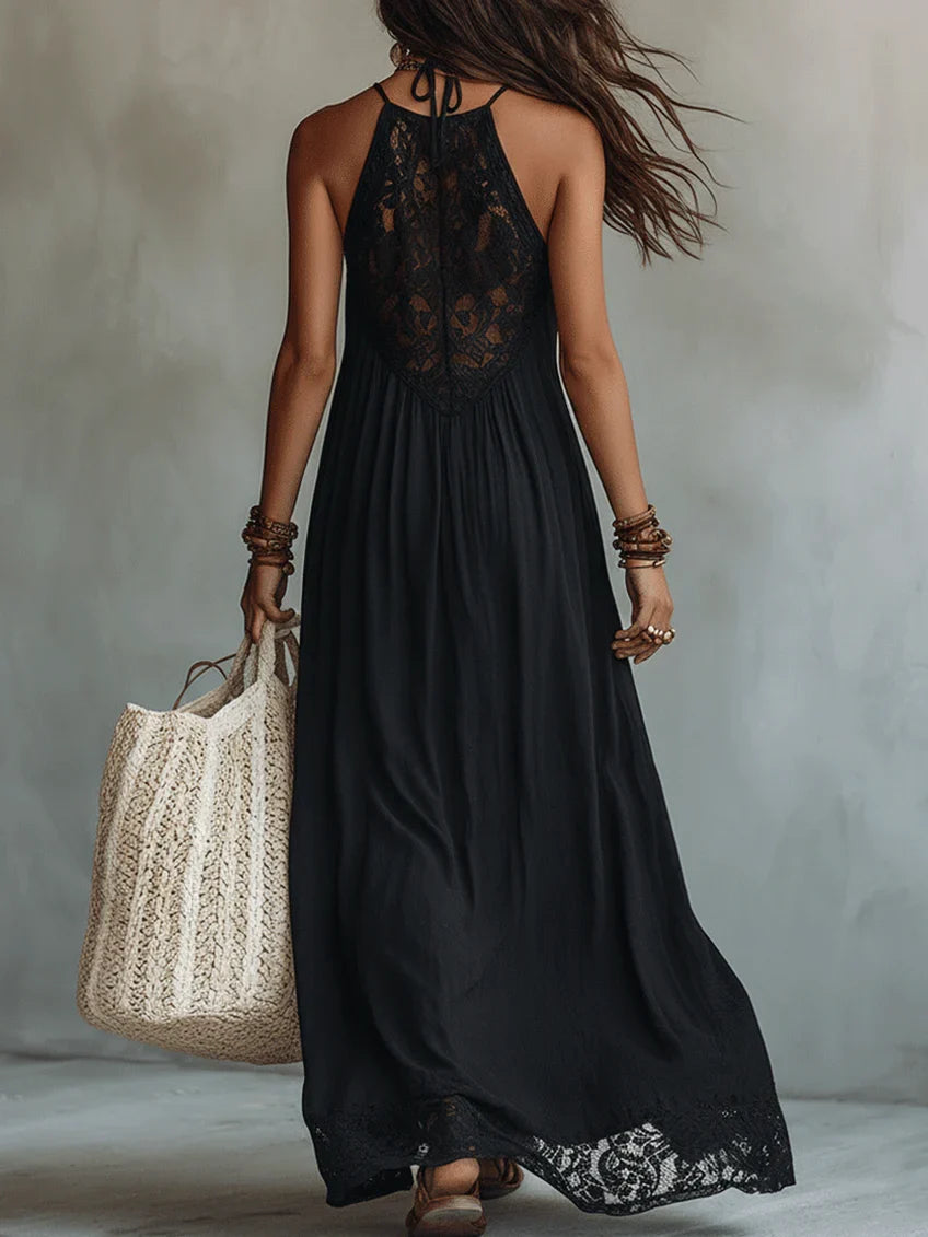 Seraphine | Lace Halter Maxi Dresses