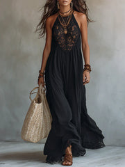 Seraphine | Lace Halter Maxi Dresses