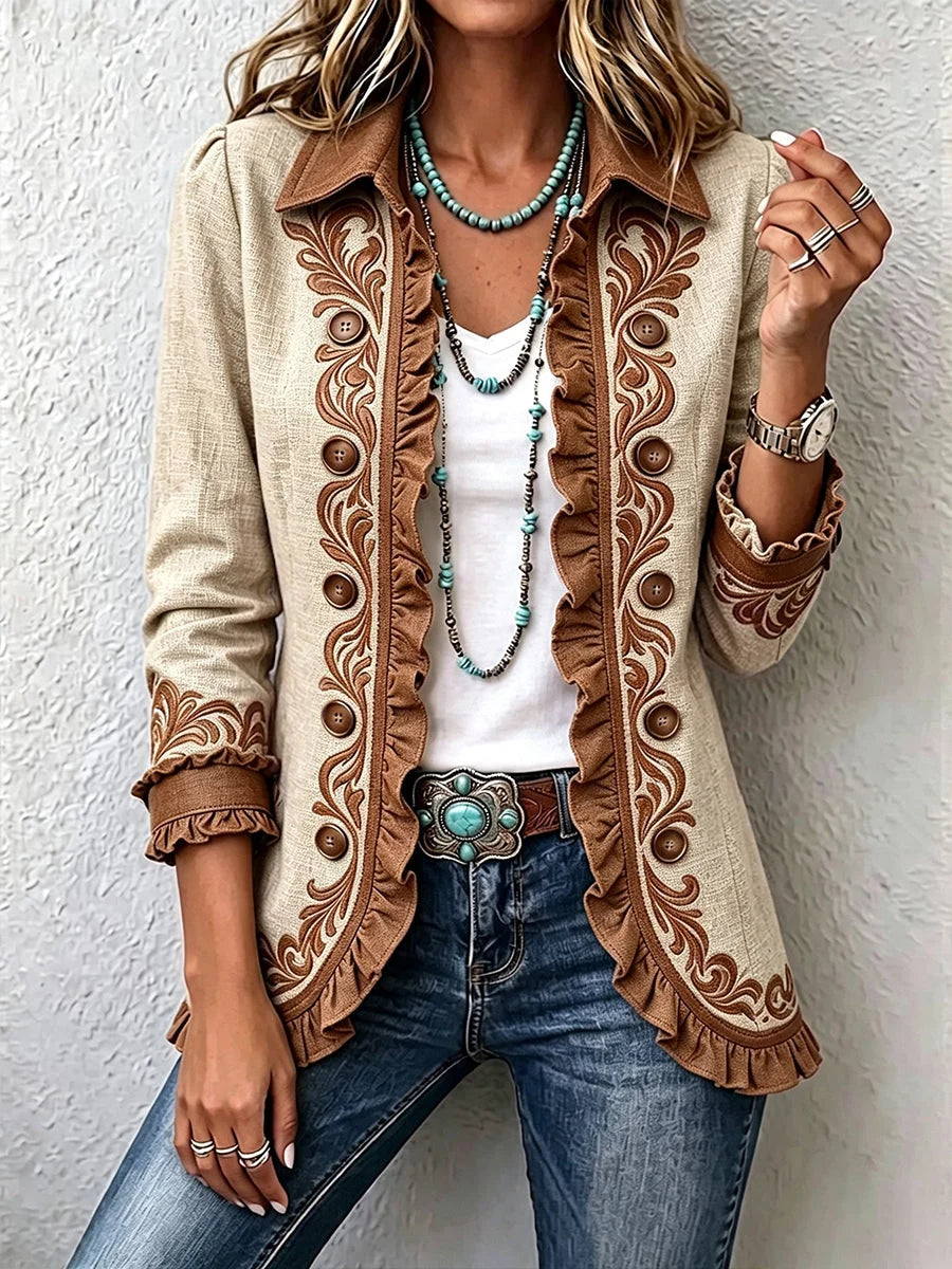 Amara | Scroll Print Blazer